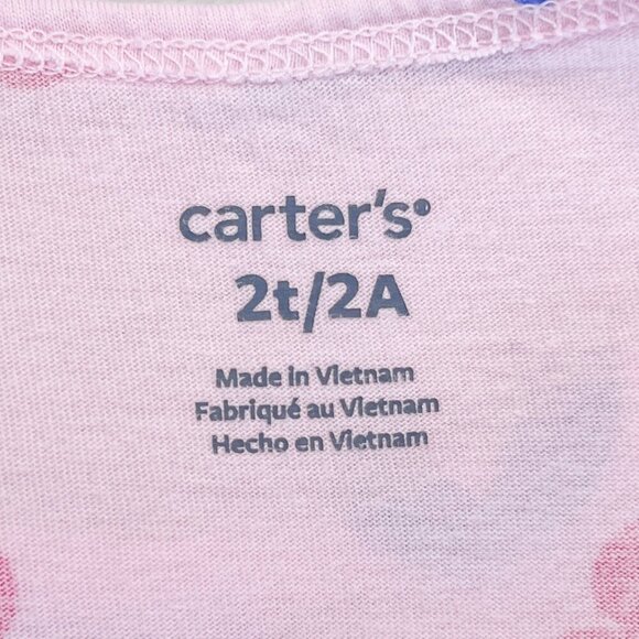 Carter's Toddler Girls Short Sleeve Dress | Skater Style | Pink | Berries | 2T - Picture 6 of 8